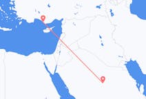 Vluchten van Al Qasim, Saoedi-Arabië naar Gazipaşa, Turkije