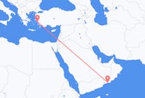 Flyreiser fra Salalah, Oman til Samos, Hellas
