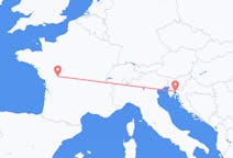 Flyg från Rijeka till Poitiers
