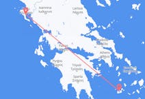 Flyreiser fra Plaka, Milos, Hellas til Korfu, Hellas