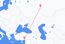 Flyreiser fra Kazan, Russland til Adana, Tyrkia