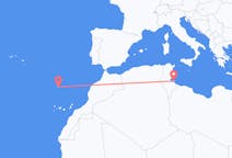 Flyg från Djerba, Tunisien till Funchal, Portugal