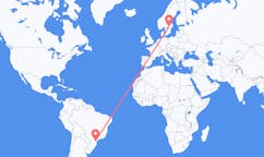 Flights from Curitiba, Brazil to Örebro, Sweden