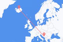 Flyreiser fra Sarajevo, Bosnia-Hercegovina til Akureyri, Island