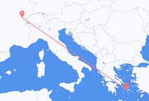 Flyrejser fra Dole, Frankrig til Paros, Grækenland