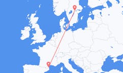 Flyreiser fra Perpignan, Frankrike til Örebro, Sverige