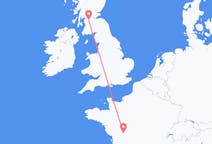 Flyreiser fra Poitiers, Frankrike til Glasgow, Skottland