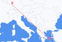 ギリシャのミコノス島からから、ドイツのカールスルーエまでのフライト