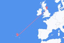 Fly fra Durham, England til Terceira