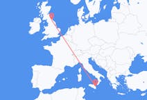 Flights from Catania, Italy to Durham, England, the United Kingdom