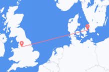 Vluchten van Manchester, Engeland naar Kopenhagen, Denemarken