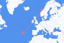 Vols depuis la ville de Ponta Delgada vers la ville de Molde