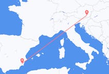 出发地 奥地利格拉茨目的地 西班牙穆尔西亚的航班