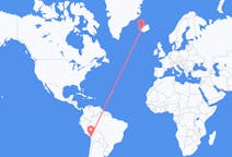 Loty z Tacna, Peru do Reykjaviku, Islandia