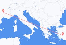 出发地 法国勒皮昂维莱目的地 土耳其代尼茲利的航班