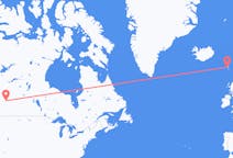 캐나다 에드먼턴에서 출발해 페로 제도 쇠보구르(Sørvágur)에게(으)로 가는 항공편