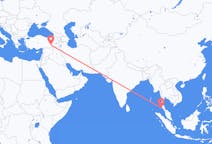 Flyrejser fra Phuket City, Thailand til Diyarbakir, Tyrkiet