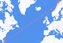 Flyg från Freeport, Bahamas till Narvik, Norge