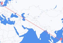 Flyg från Tawau, Malaysia till Köpenhamn, Danmark