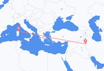 Flyreiser fra Suleimania, Irak til Olbia, Italia