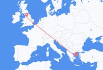 出发地 希腊出发地 斯基罗斯岛前往英格兰的曼徹斯特的航班