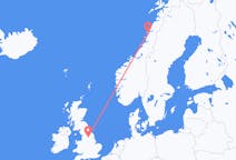 노르웨이 산드네스욘에서 출발해 영국 리즈로(으)로 가는 항공편