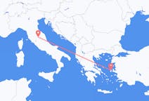 Lennot Perugiasta, Italia Chiokseen, Kreikka