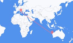 Flyreiser fra Carnarvon, Australia til Napoli, Italia