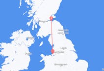 Vluchten van Liverpool, Engeland naar Edinburgh, Schotland