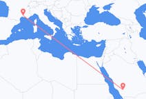 Flights from Bisha, Saudi Arabia to Nîmes, France