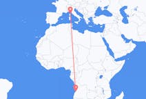 Flyrejser fra Catumbela, Angola til Bastia, Frankrig