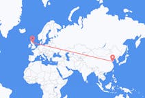 Flug frá Qingdao, Kína til Edinborgar, Skotlandi