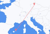 Flyg från Prag, Tjeckien till Mahon, Spanien