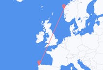 Flights from A Coruña, Spain to Florø, Norway