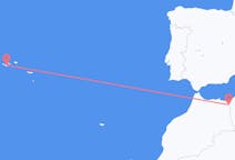 Fly fra Oujda til Pico Ø