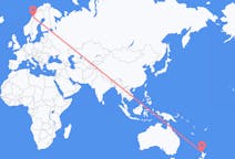 Fly fra Auckland til Mo i Rana