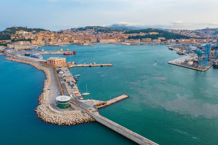 Photo of Panorama view of the port of Ancona, Italy.