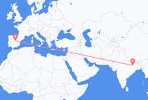 出发地 印度出发地 加雅目的地 西班牙马德里的航班