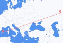 Fly fra Orenburg til Menorca