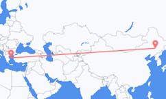 Flyreiser fra Changchun, Kina til Skiros, Hellas