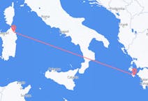 ギリシャのザキントス島からから、イタリアのオルビアまでのフライト