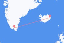 Flyrejser fra Egilsstaðir, Island til Narsarsuaq, Grønland