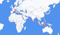Flights from Kupang to Olbia
