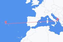 Flights from São Jorge Island, Portugal to Brindisi, Italy
