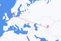 Flights from Osh, Kyrgyzstan to Billund, Denmark