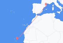 Flyg från Boa Vista (kommun i Brasilien, Roraima, lat 3,19, long -60,61) till Girona