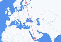 Flyrejser fra Aden, Yemen til Lappeenranta, Finland