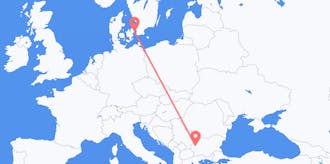 Vluchten van Denemarken naar Bulgarije