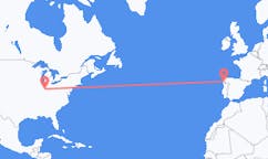 Flyg från Indianapolis, USA till Vigo, Spanien