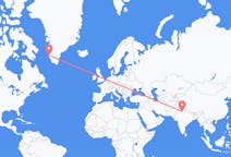 Flights from New Delhi, India to Nuuk, Greenland